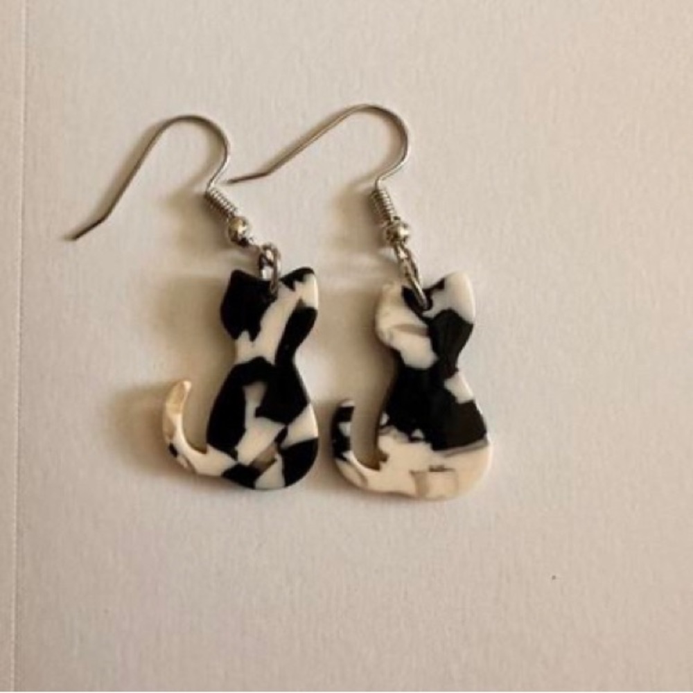 Handmade cat earrings